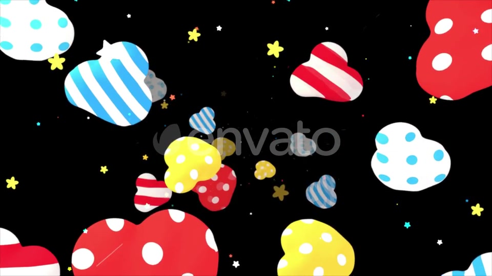 Polka Dots And Stripes Clouds Videohive 23685681 Motion Graphics Image 6