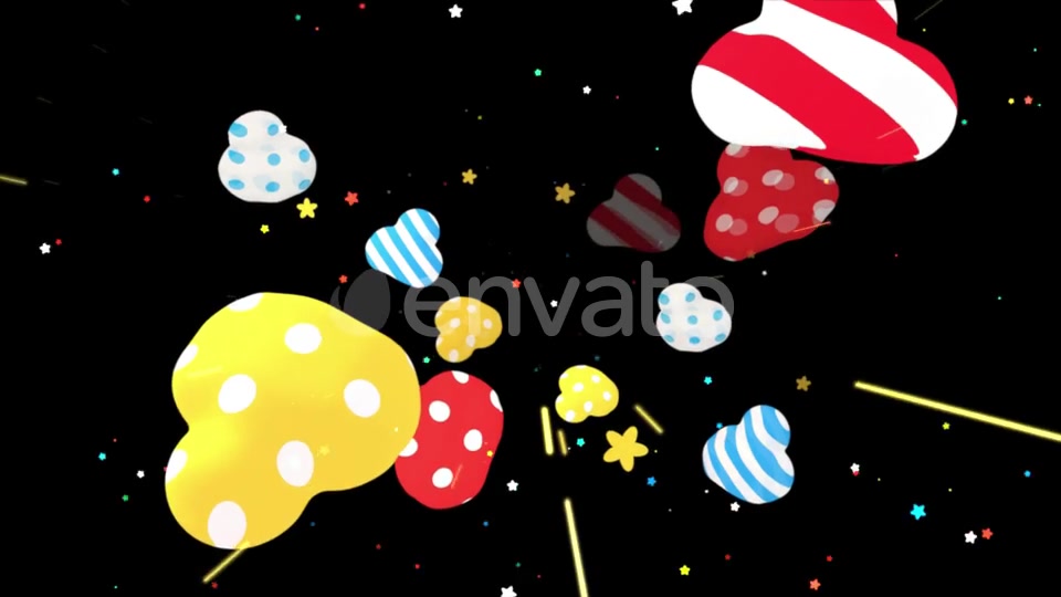 Polka Dots And Stripes Clouds Videohive 23685681 Motion Graphics Image 7