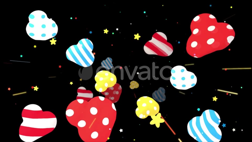 Polka Dots And Stripes Clouds Videohive 23685681 Motion Graphics Image 8