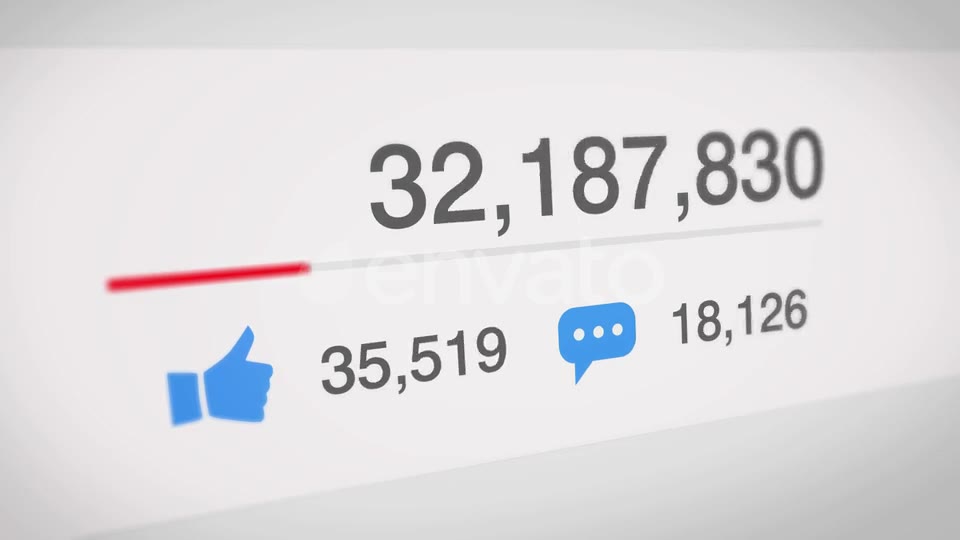 Popular Social Media Counter Videohive 22714172 Motion Graphics Image 2