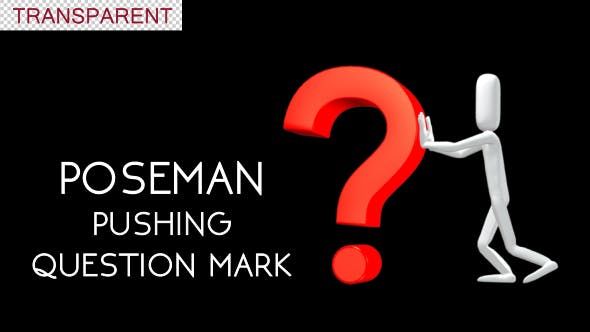 Poseman Pushing Question Mark - Videohive 18712833 Download