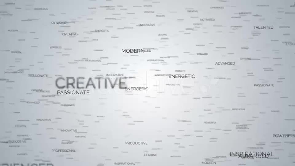 Positive Words Flying Towards Camera Videohive 11684489 Motion Graphics Image 1