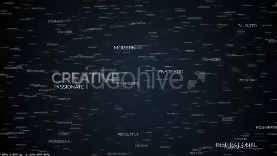 Positive Words Flying Towards Camera Videohive 11684489 Motion Graphics Image 6