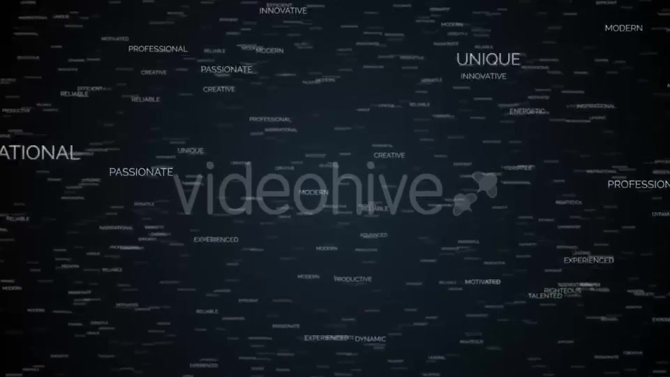 Positive Words Flying Towards Camera Videohive 11684489 Motion Graphics Image 7