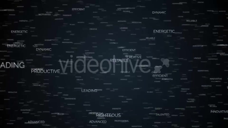 Positive Words Flying Towards Camera Videohive 11684489 Motion Graphics Image 9