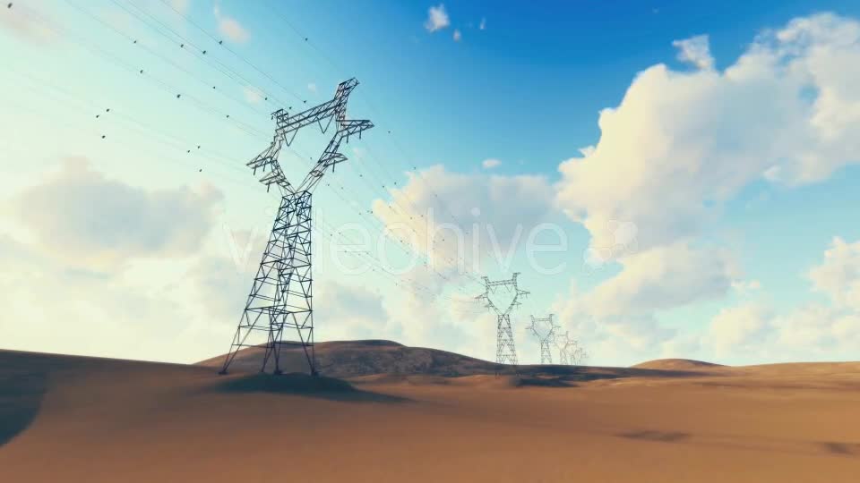 Powerlines Desert Videohive 16834104 Motion Graphics Image 1