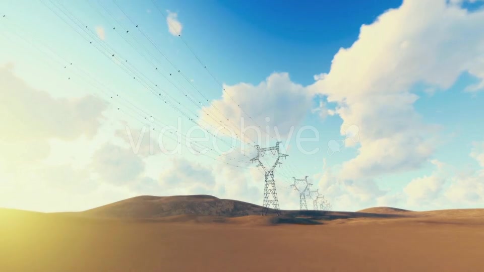 Powerlines Desert Videohive 16834104 Motion Graphics Image 3