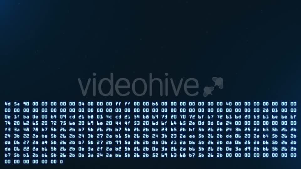 Programming HEX Code Running Down in Terminal Videohive 21345912 Motion Graphics Image 1