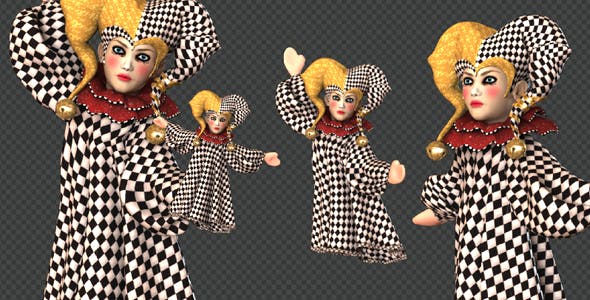 Puppet Harlequin Passing Screen Pack of 4 - Videohive 18363450 Download