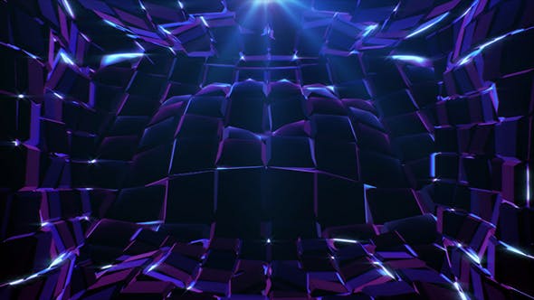 Purple Cubes Waves - Videohive Download 19127319