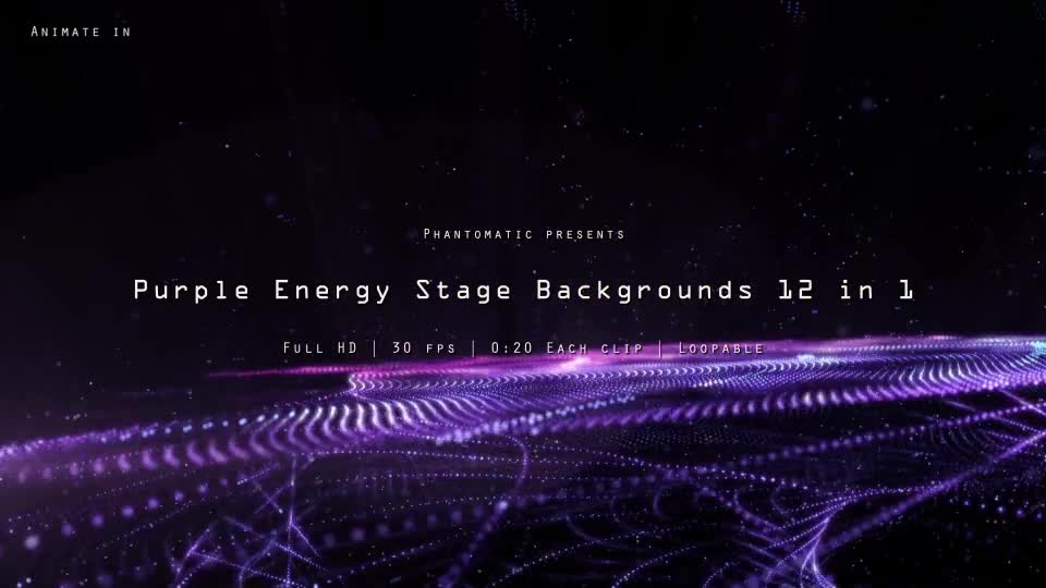 Purple Energy Stage Backgrounds Pack Videohive 11883346 Motion Graphics Image 1