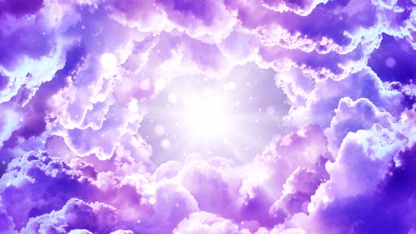 Purple Fantasy Clouds - 21643797 Videohive Download