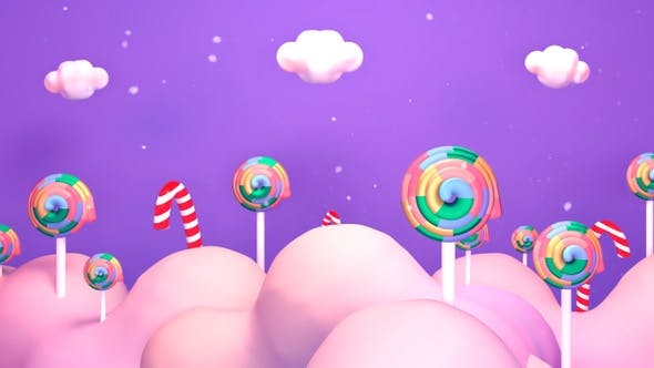 Purple Lollipop Candy World - Download 23106083 Videohive