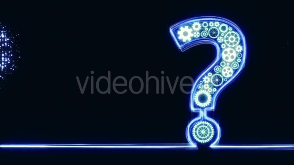 Question Mark From Gears with Streaks Videohive 21411181 Motion Graphics Image 2