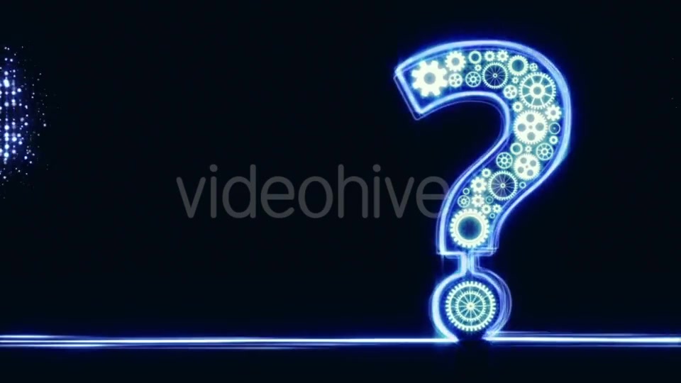 Question Mark From Gears with Streaks Videohive 21411181 Motion Graphics Image 3