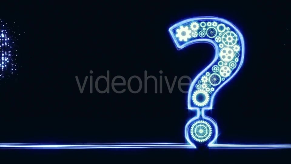 Question Mark From Gears with Streaks Videohive 21411181 Motion Graphics Image 4