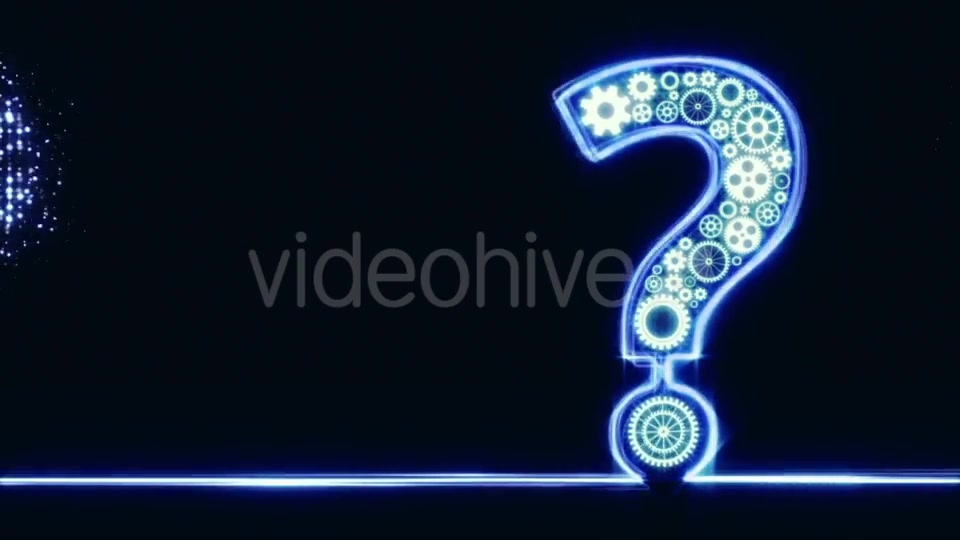 Question Mark From Gears with Streaks Videohive 21411181 Motion Graphics Image 8