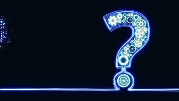 Question Mark From Gears with Streaks - 21411181 Videohive Download