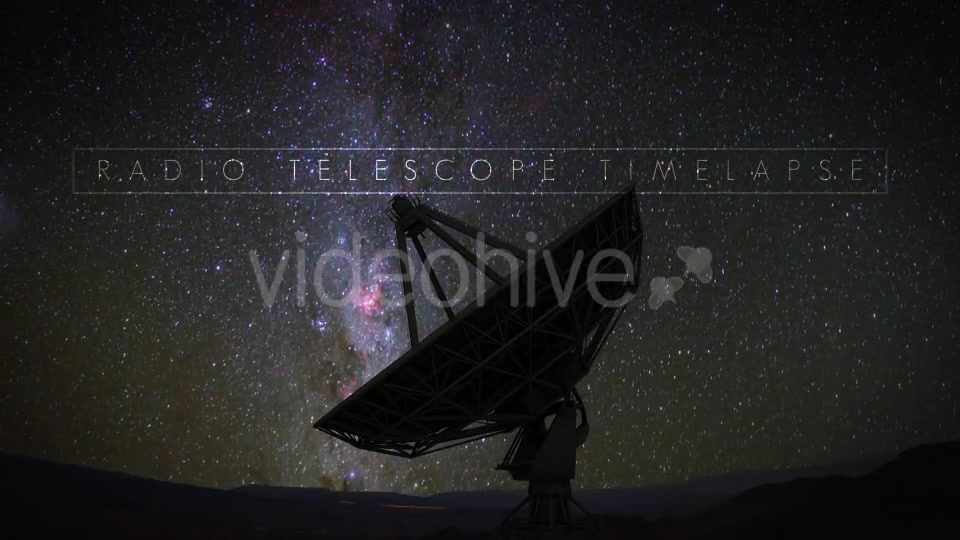 Radio Telescope Starry Night Timelapse Videohive 20686801 Motion Graphics Image 2