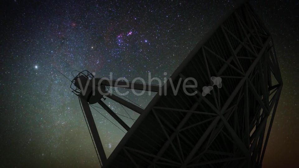 Radio Telescope Starry Night Timelapse Videohive 20686801 Motion Graphics Image 7