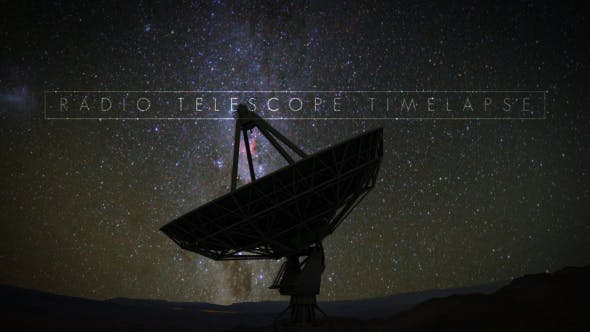 Radio Telescope Starry Night Timelapse - 20686801 Download Videohive