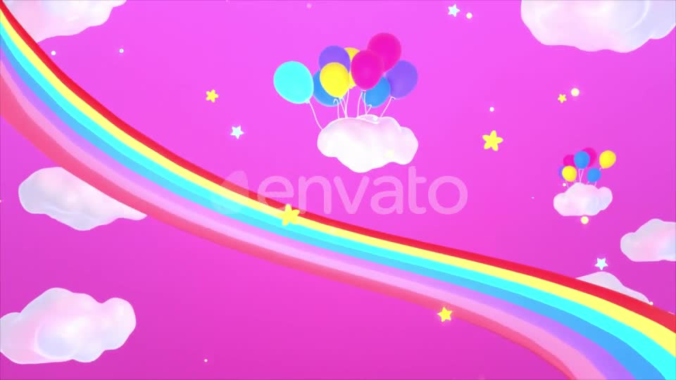 Rainbow And Balloons Videohive 25553939 Motion Graphics Image 1
