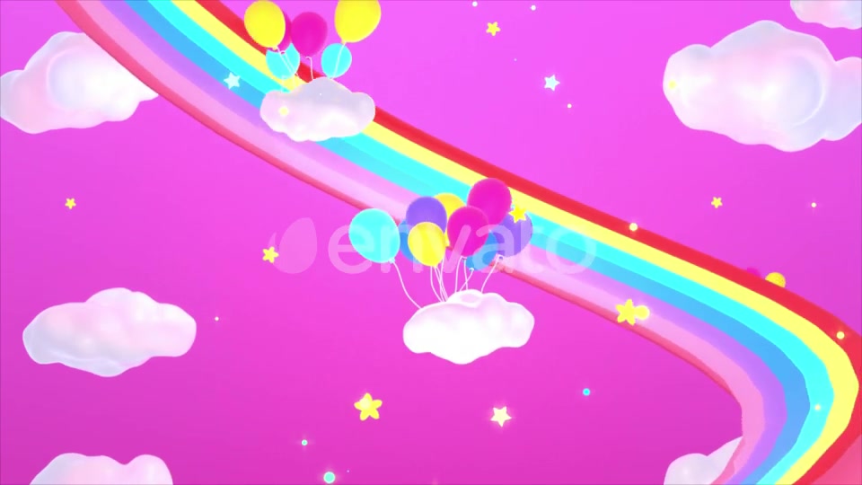 Rainbow And Balloons Videohive 25553939 Motion Graphics Image 3