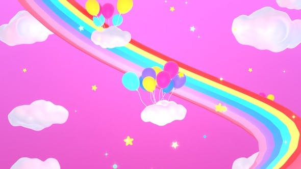 Rainbow And Balloons - Download Videohive 25553939