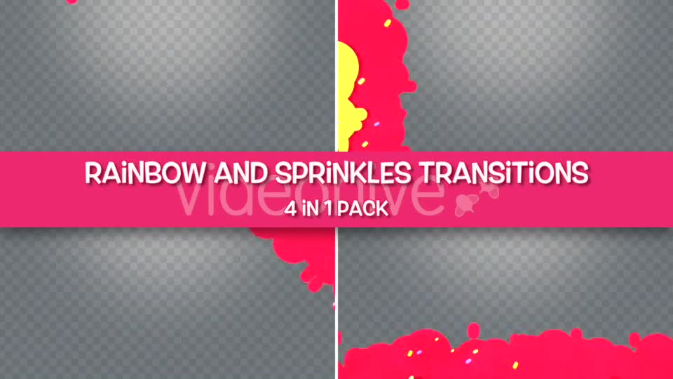 Rainbow and Sprinkles Transitions Pack Videohive 21147032 Motion Graphics Image 1