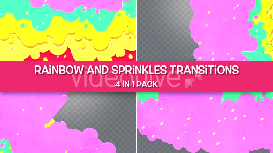 Rainbow and Sprinkles Transitions Pack Videohive 21147032 Motion Graphics Image 2