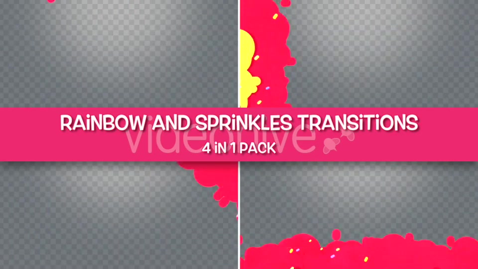 Rainbow and Sprinkles Transitions Pack Videohive 21147032 Motion Graphics Image 3