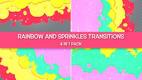 Rainbow and Sprinkles Transitions Pack - Download 21147032 Videohive
