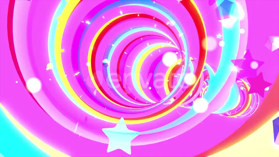 Rainbow And Stars Tunnel Videohive 23862906 Motion Graphics Image 1