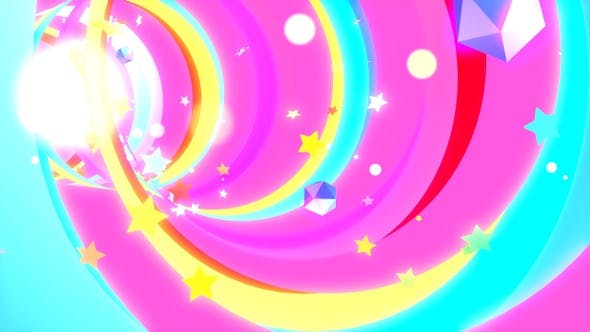 Rainbow And Stars Tunnel - Download 23862906 Videohive