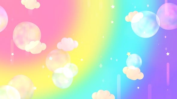 Rainbow Bubbles Sky - 23284896 Videohive Download