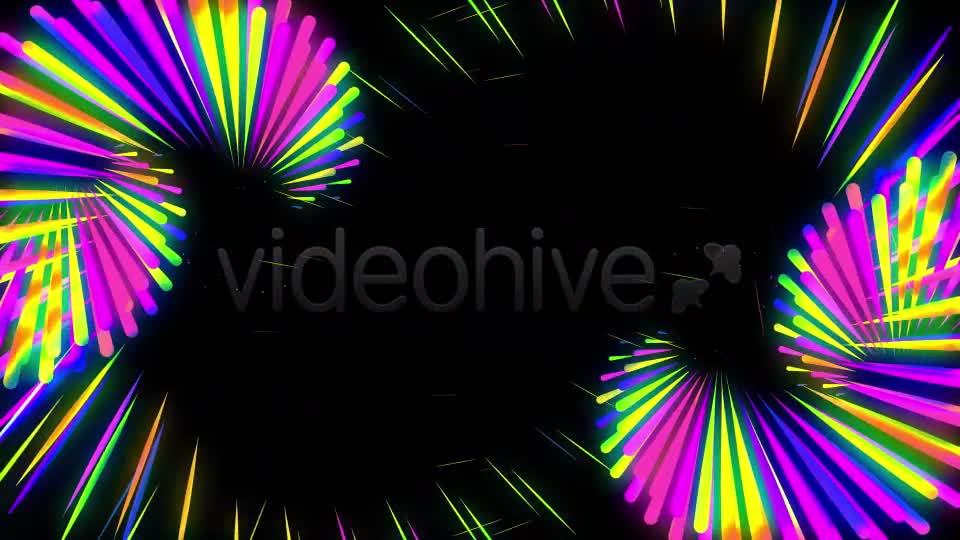 Rainbow Firework VJ Loop Pack (3in1) Videohive 21311613 Motion Graphics Image 1