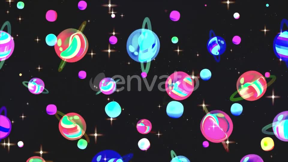 Rainbow Glass Planets Pattern Videohive 23795581 Motion Graphics Image 1