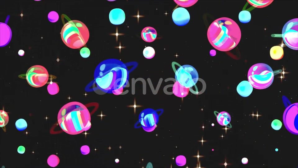 Rainbow Glass Planets Pattern Videohive 23795581 Motion Graphics Image 10