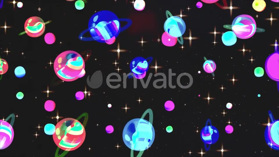 Rainbow Glass Planets Pattern Videohive 23795581 Motion Graphics Image 2