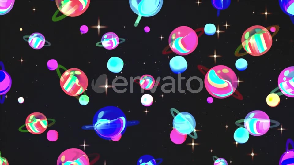 Rainbow Glass Planets Pattern Videohive 23795581 Motion Graphics Image 3