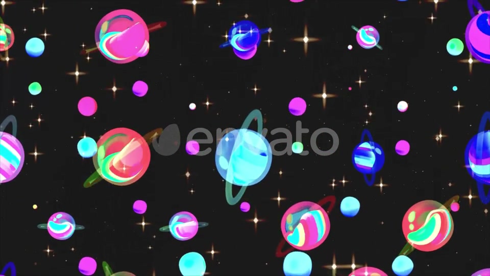 Rainbow Glass Planets Pattern Videohive 23795581 Motion Graphics Image 4