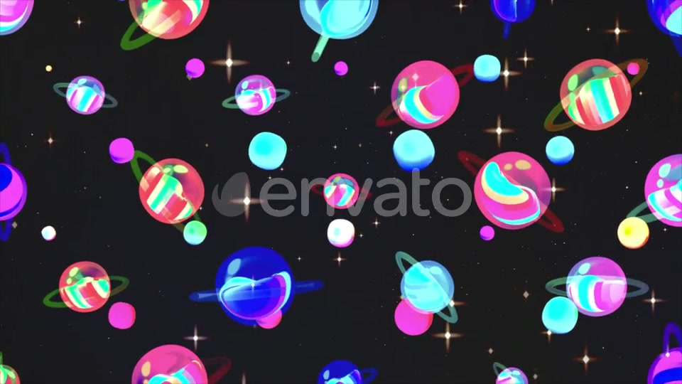 Rainbow Glass Planets Pattern Videohive 23795581 Motion Graphics Image 8