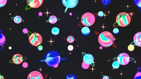 Rainbow Glass Planets Pattern - Download Videohive 23795581