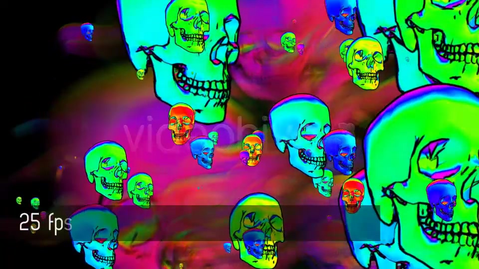 Rainbow Skulls Background Pack Of 6 Videos Videohive 7807654 Motion Graphics Image 5