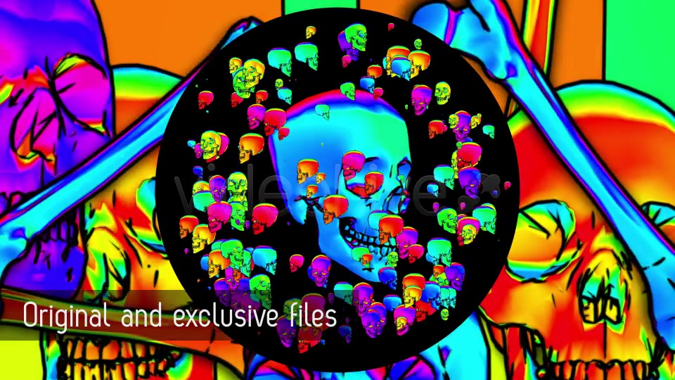 Rainbow Skulls Background Pack Of 6 Videos Videohive 20306683 Motion Graphics Image 10