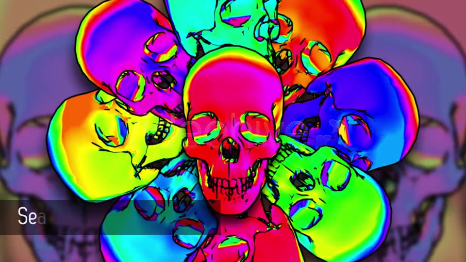 Rainbow Skulls Background Pack Of 6 Videos Videohive 20306683 Download ...