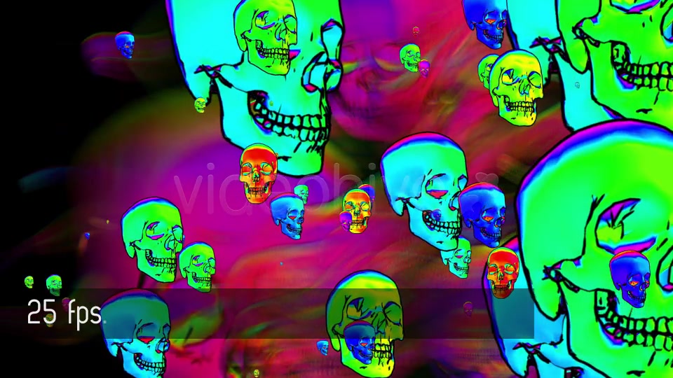 Rainbow Skulls Background Pack Of 6 Videos Videohive 20306683 Motion Graphics Image 5