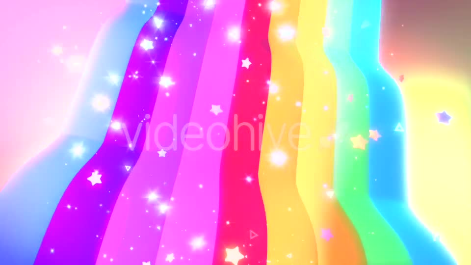 Rainbow Waterfall and Stars Background Videohive 21157422 Motion Graphics Image 1