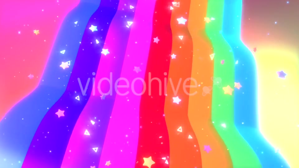 Rainbow Waterfall and Stars Background Videohive 21157422 Motion Graphics Image 10