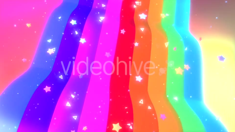 Rainbow Waterfall and Stars Background Videohive 21157422 Motion Graphics Image 2